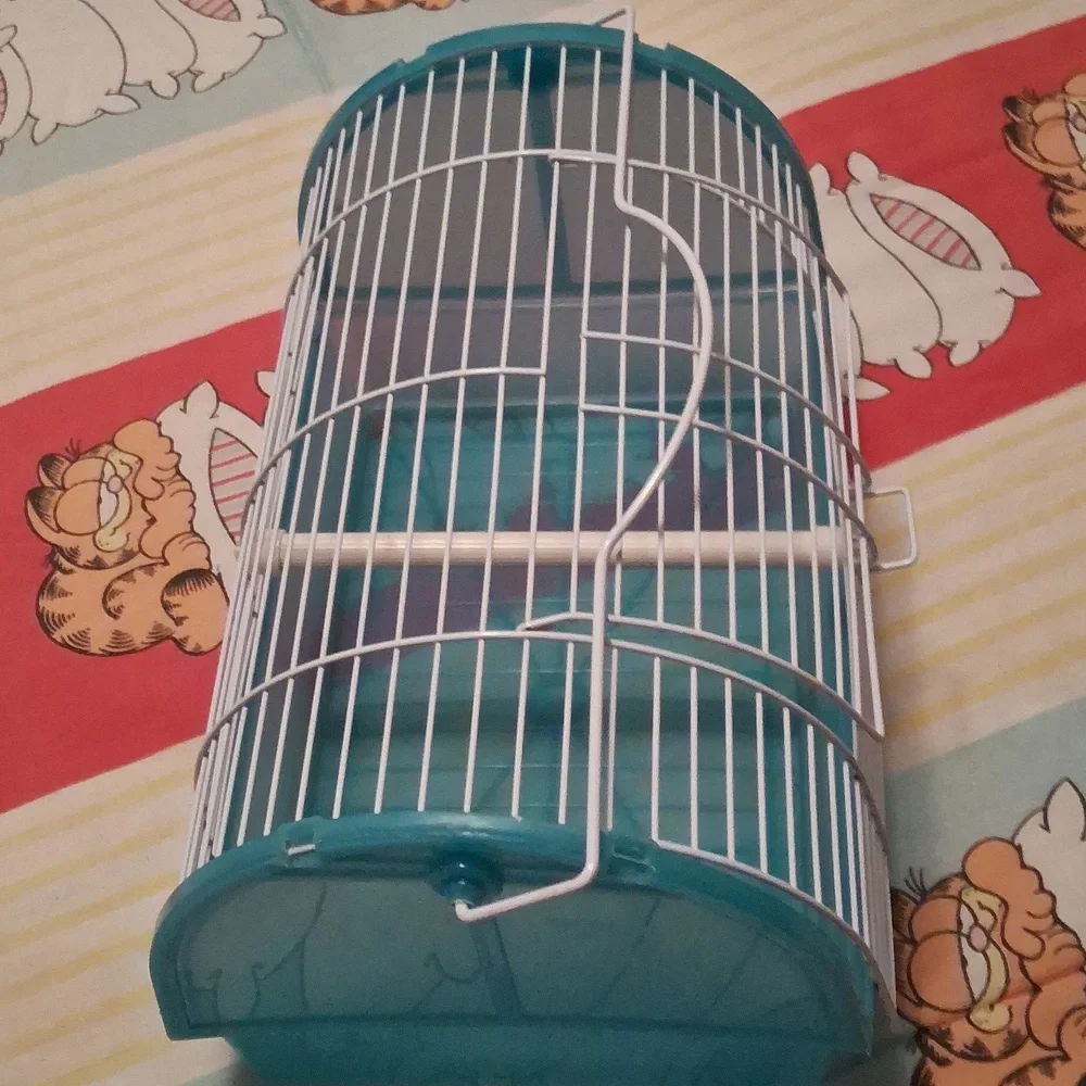 NWOT,Small,Blue & White Bird Cage with White Perch🦋